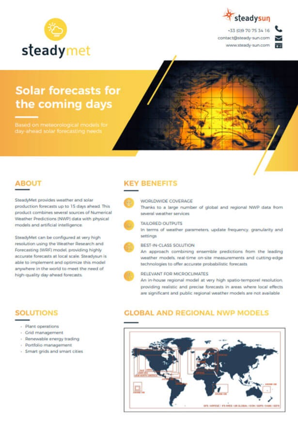 Prévisions solaires pour les prochains jours brochure