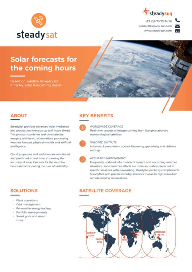 Intraday solar forecasting product sheet